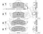 METELLI Piduriklotsi komplekt,  ketaspidur 22-0569-0