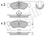 METELLI Piduriklotsi komplekt,  ketaspidur 22-0571-0
