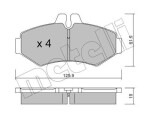 METELLI Piduriklotsi komplekt,  ketaspidur 22-0572-0