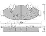 METELLI Piduriklotsi komplekt,  ketaspidur 22-0575-0