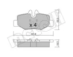 METELLI Piduriklotsi komplekt,  ketaspidur 22-0576-0