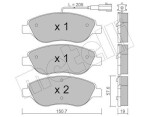 METELLI Piduriklotsi komplekt,  ketaspidur 22-0577-0
