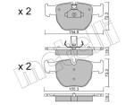 METELLI Piduriklotsi komplekt,  ketaspidur 22-0598-0