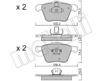 METELLI Piduriklotsi komplekt,  ketaspidur 22-0599-0