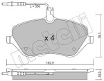METELLI Piduriklotsi komplekt,  ketaspidur 22-0601-0