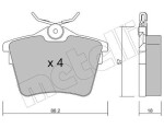 METELLI Piduriklotsi komplekt,  ketaspidur 22-0602-0