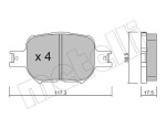 METELLI Piduriklotsi komplekt,  ketaspidur 22-0614-0