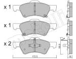 METELLI Piduriklotsi komplekt,  ketaspidur 22-0623-0