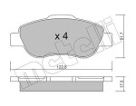 METELLI Piduriklotsi komplekt,  ketaspidur 22-0638-0