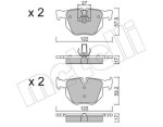 METELLI Piduriklotsi komplekt,  ketaspidur 22-0644-0