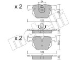 METELLI Piduriklotsi komplekt,  ketaspidur 22-0644-4