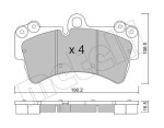 METELLI Piduriklotsi komplekt,  ketaspidur 22-0654-0