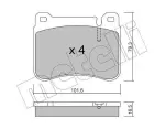 METELLI Piduriklotsi komplekt,  ketaspidur 22-0668-0