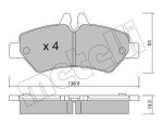 METELLI Piduriklotsi komplekt,  ketaspidur 22-0672-0