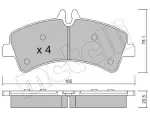 METELLI Piduriklotsi komplekt,  ketaspidur 22-0674-0