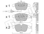 METELLI Piduriklotsi komplekt,  ketaspidur 22-0675-2