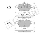 METELLI Piduriklotsi komplekt,  ketaspidur 22-0675-3
