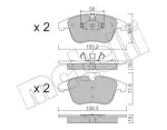 METELLI Комплект тормозных колодок,  дисковый тормоз 22-0675-4
