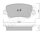 METELLI Piduriklotsi komplekt,  ketaspidur 22-0676-0