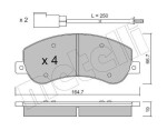 METELLI Piduriklotsi komplekt,  ketaspidur 22-0680-0