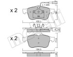 METELLI Piduriklotsi komplekt,  ketaspidur 22-0703-0