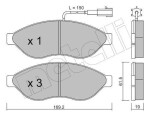METELLI Piduriklotsi komplekt,  ketaspidur 22-0708-0