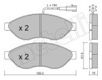METELLI Piduriklotsi komplekt,  ketaspidur 22-0708-1