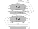 METELLI Piduriklotsi komplekt,  ketaspidur 22-0710-1