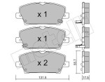 METELLI Piduriklotsi komplekt, ketaspidur 22-0728-0