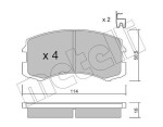 METELLI Piduriklotsi komplekt,  ketaspidur 22-0736-0