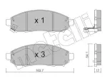 METELLI Piduriklotsi komplekt,  ketaspidur 22-0743-0