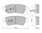 METELLI Piduriklotsi komplekt,  ketaspidur 22-0744-0