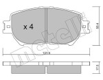 METELLI Piduriklotsi komplekt,  ketaspidur 22-0751-0