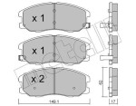 METELLI Piduriklotsi komplekt,  ketaspidur 22-0778-0
