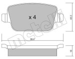 METELLI Piduriklotsi komplekt,  ketaspidur 22-0780-0