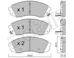 METELLI Piduriklotsi komplekt,  ketaspidur 22-0785-0