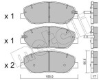 METELLI Piduriklotsi komplekt,  ketaspidur 22-0787-0