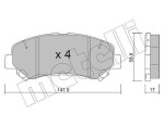 METELLI Piduriklotsi komplekt,  ketaspidur 22-0792-0