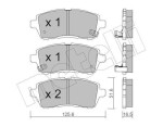 METELLI Piduriklotsi komplekt,  ketaspidur 22-0793-1