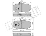 METELLI Piduriklotsi komplekt,  ketaspidur 22-0799-0