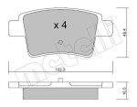 METELLI Piduriklotsi komplekt,  ketaspidur 22-0801-0