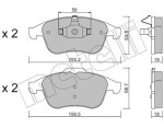 METELLI Piduriklotsi komplekt,  ketaspidur 22-0803-1