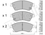 METELLI Piduriklotsi komplekt,  ketaspidur 22-0838-0