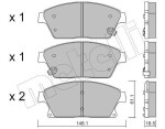 METELLI Piduriklotsi komplekt,  ketaspidur 22-0839-0