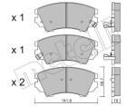 METELLI Piduriklotsi komplekt,  ketaspidur 22-0842-0