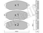 METELLI Piduriklotsi komplekt,  ketaspidur 22-0845-0