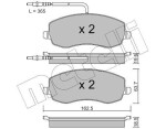 METELLI Piduriklotsi komplekt,  ketaspidur 22-0847-0