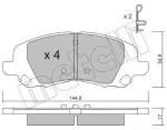 METELLI Piduriklotsi komplekt,  ketaspidur 22-0861-0