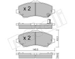 METELLI Комплект тормозных колодок,  дисковый тормоз 22-0862-1