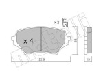 METELLI Piduriklotsi komplekt,  ketaspidur 22-0870-0
